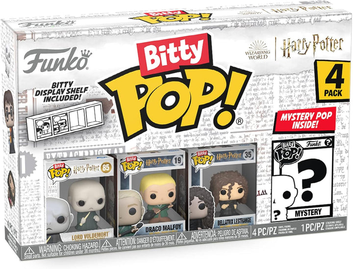Funko Bitty Pop! Harry Potter - Lord Voldemort™, Draco Malfoy™ (Quidditch™), Bellatrix Lestrange™ un
