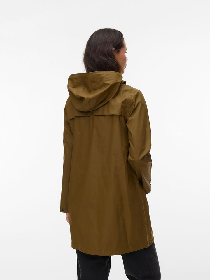MAMALICIOUS Female Mantel Umstands-Regenjacke Dark Olive S, Dark Olive S
