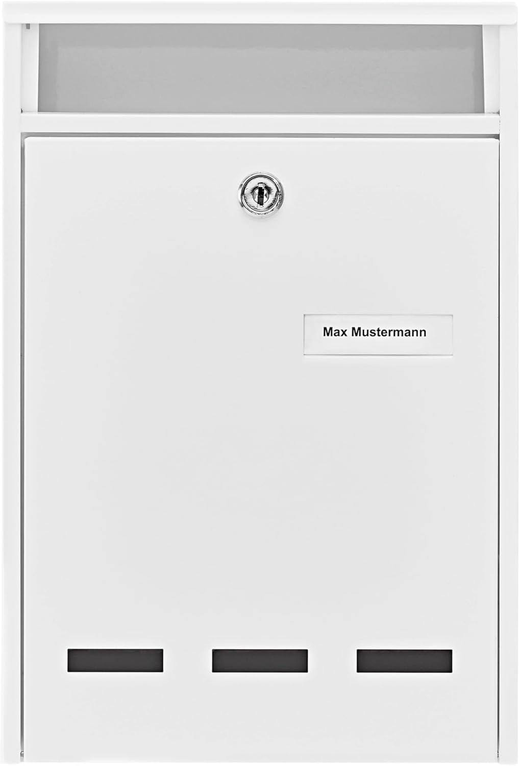 Burg Wächter Anlagenbriefkasten, A5 Einwurf-Format, Verzinkter Stahl, Wismar 771 W, Weiss Weiss (Ähn
