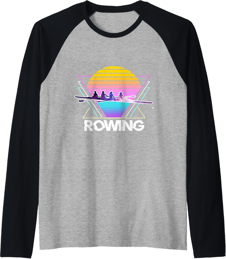 Rudersport Retro Vintage Vaporwave 90er Jahre Raglan
