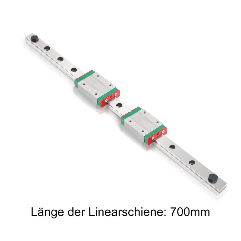 iMetrx MGN12H 700MM linearführung schiene MGN12 linear rail mit MGN12H Carriage Block x2 für 3D-Druc