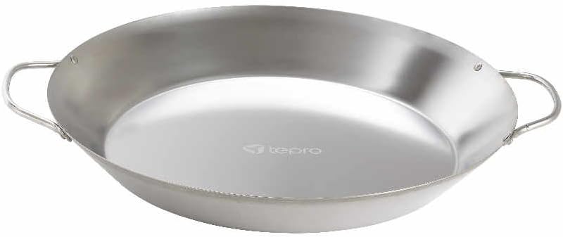 tepro Grillzubehör Edelstahl-Grillpfanne, Durchmesser ca. 35,5 cm, induktionsgeeignet Silber, Grillp