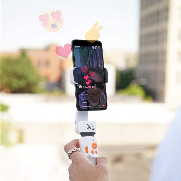 ZHIYUN Smooth-XS [Offiziell] Faltbarer Smartphone Gimbal Stabilisator Selfie Stick Vlog Youtuber-Bla