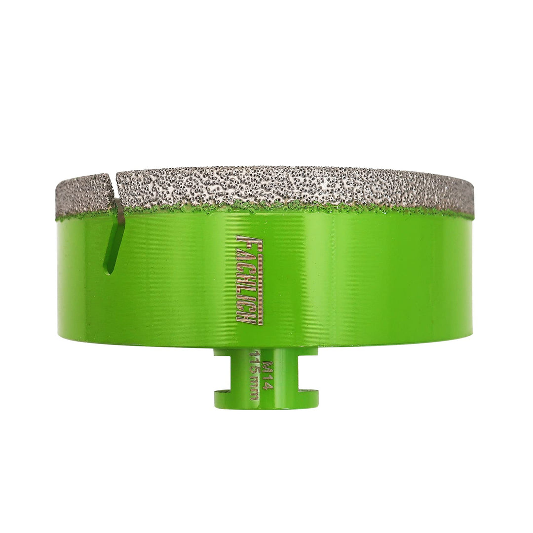 FACHLICH Diamantbohrer Fliesenbohrer 115mm Diamant-Bohrkronen Lochsäge M14 Gewinde für Porzellan Fli