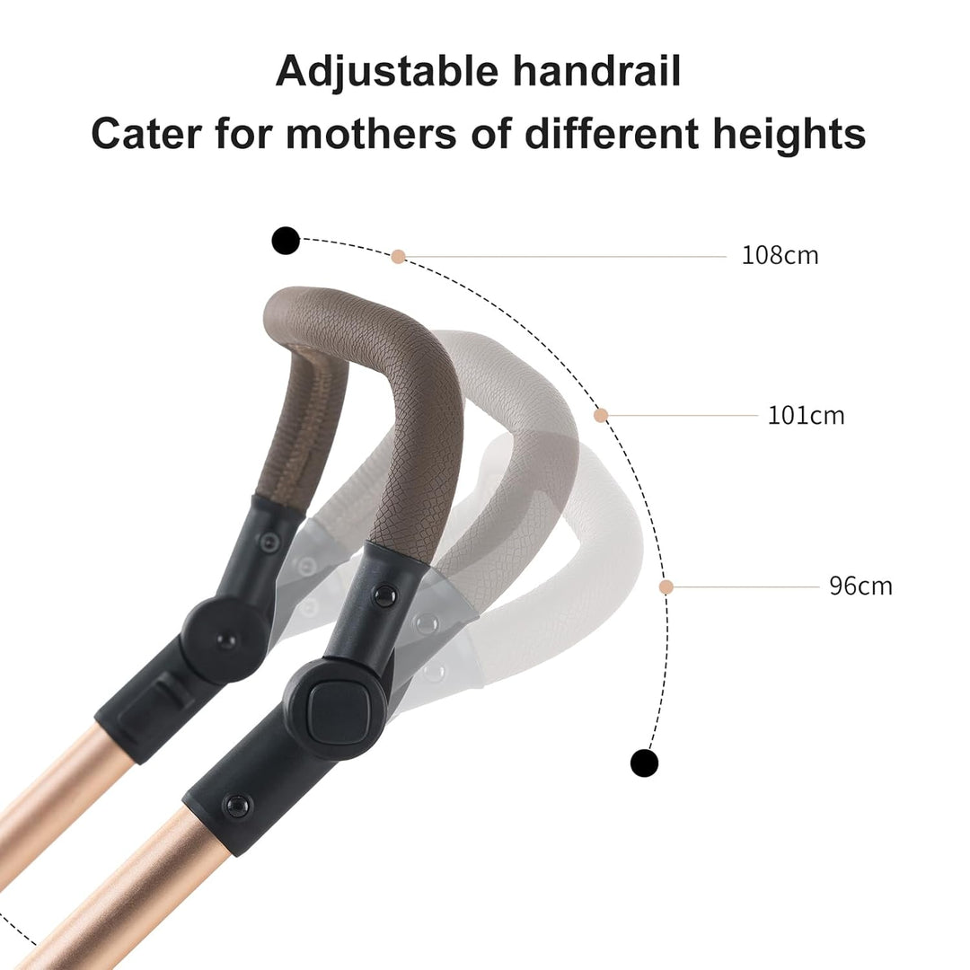 BEBBY 3-in-1 Kinderwagen KombiKinderwagen-Set 2-in-1 Buggy faltbar Luxus Hochlandschaft Neugeborenes