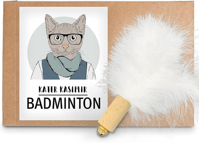 Kater Kasimir Katzenspielzeug Deluxe Set mit Katzenangel, Ersatzanhängern, Katzenball, Katzenminze,