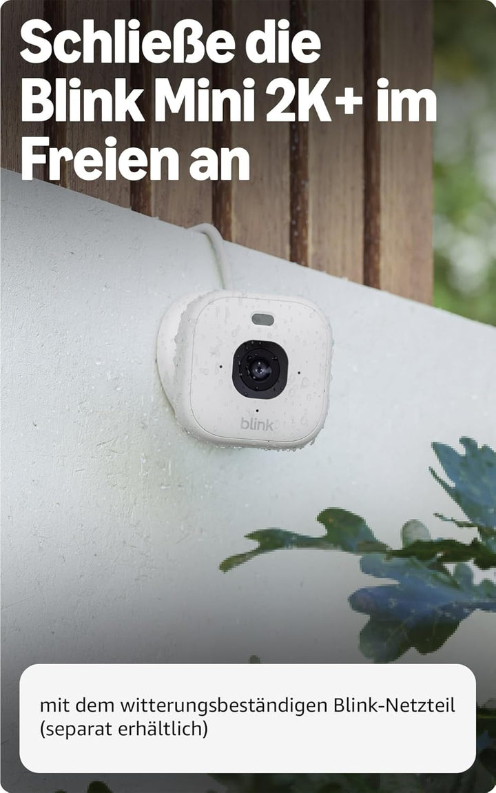 Blink Mini 2K+ (neueste Generation) Überwachungskamera für den Innenbereich | Sicherheitskamera mit