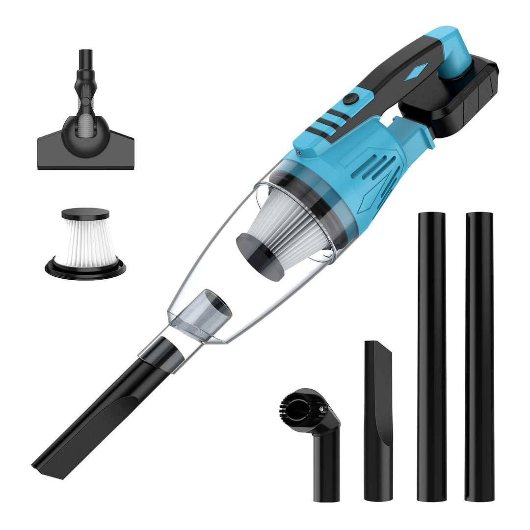 Akku-Handstaubsauger für Makita 18V Batterie, 20000Pa Akku Staubsauger mit Bodendüse, Fugendüse, Pol