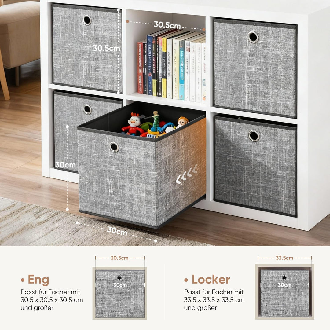 Sekey Aufbewahrungsbox Stoff, Faltbox Organizer mit Griff, Einsatz für Kallax Regal, EKET Würfelrega
