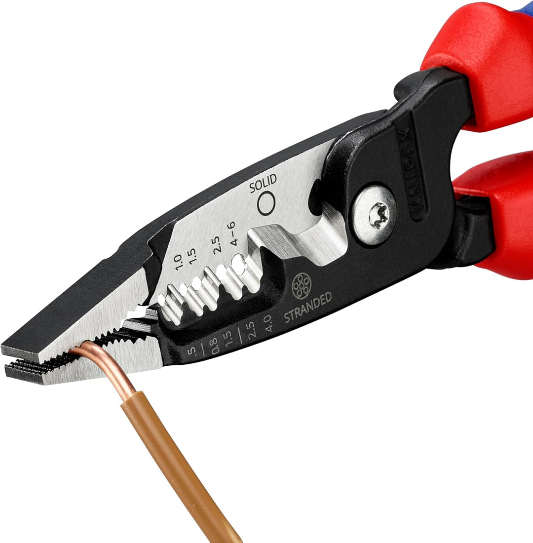KNIPEX 13 72 200 ME Multifunktions-Elektrikerzange metrisches Modell mit Mehrkomponenten-Hüllen schw