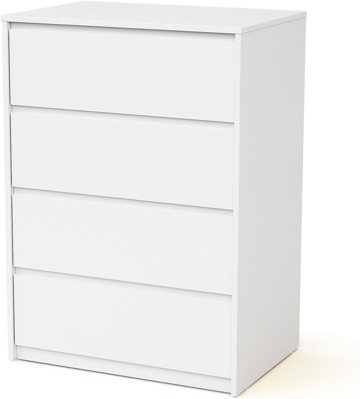 Webaby - Babykommode mit 4 Schubladen und Wickeltisch aus Holz, 70 cm UNO - Weiss, Weiß
