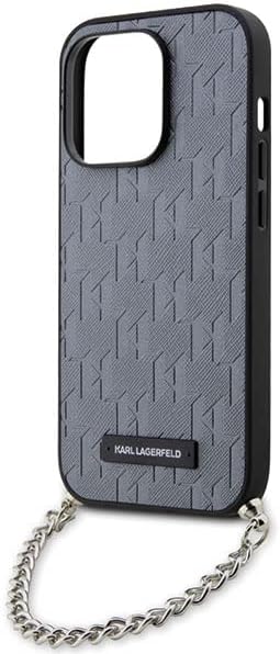 Karl Lagerfeld KLHCP14XSACKLHPG Hülle für iPhone 14 Pro Max 6.7" Silber hardcase Saffiano Monogram C