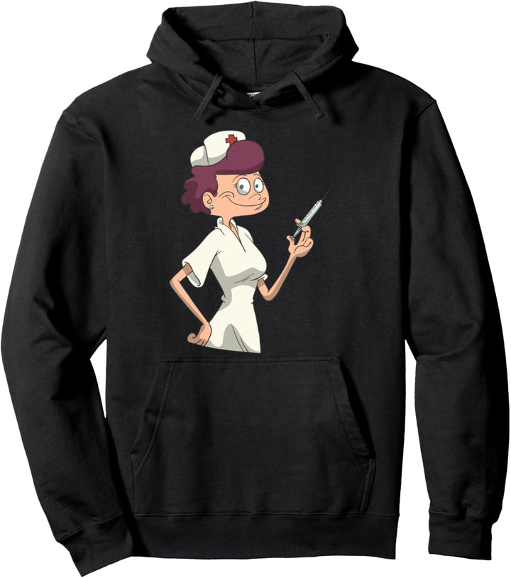 Krankenschwester mit Spritze Pullover Hoodie