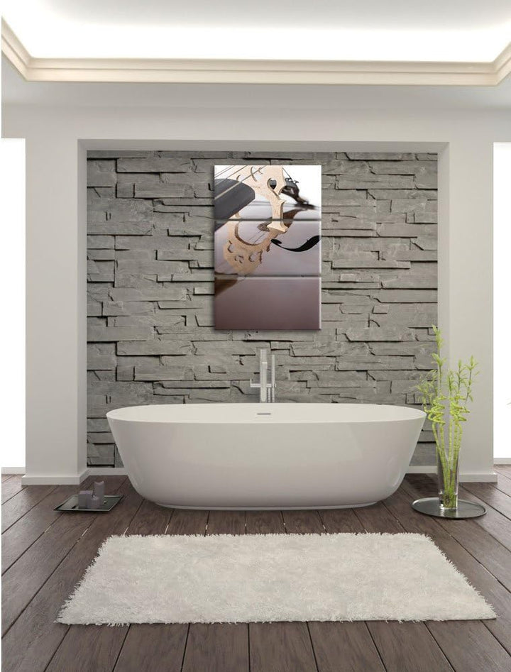 Cello 3-Teiler Leinwandbild 120x80 Bild auf Leinwand, XXL riesige Bilder fertig gerahmt mit Keilrahm