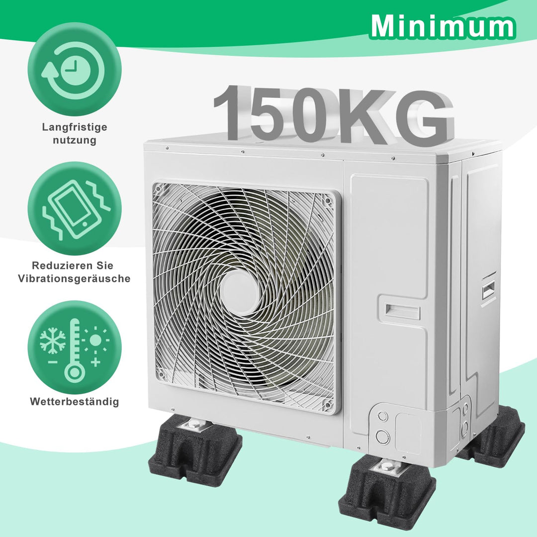 Dämpfungssockel Klimaanlage Bodenkonsole Wärmepumpe Antivibrationsfüsse 4Stk