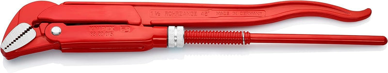 KNIPEX Rohrzange 45 Grad abgewinkeltes Maul, Chrom-Vanadium, rot pulverbeschichtet, 430 mm, 83 20 01