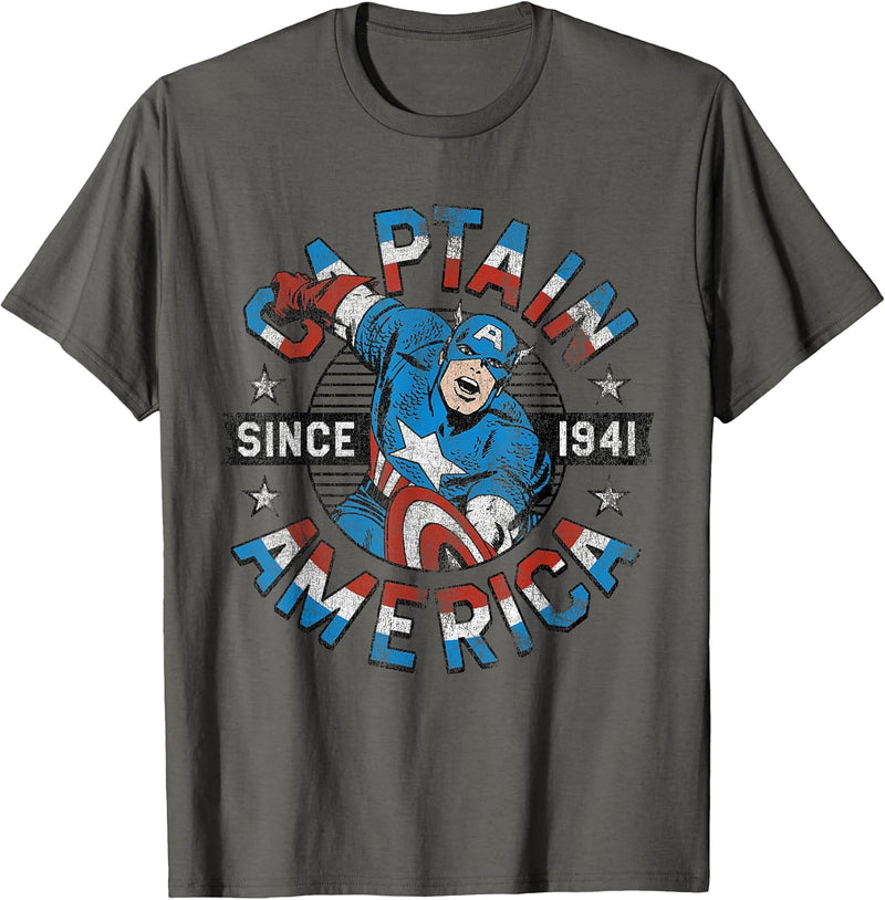 Kids Marvel Captain America Avengers 1941 Graphic T-Shirt 12 Baby Blue