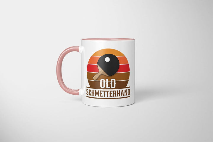 Lustige Tischtennis Tasse | Old Schmetterhand Retro Design | Geschenkidee für Ehemann, Vater, Opa Ro