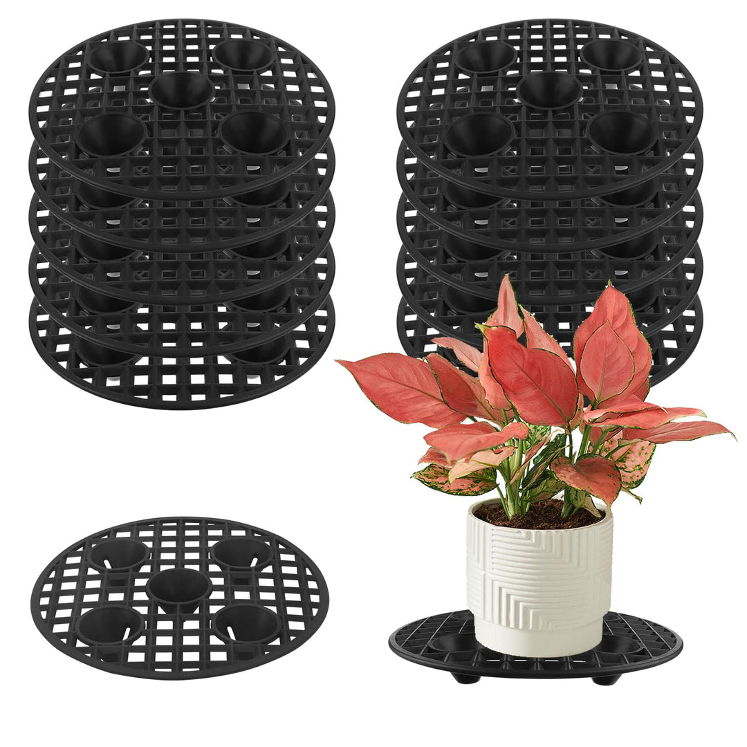 12 Stück Pflanzentopffüsse , Heavy Duty Pflanzenständer für Gartentöpfe, Aussenblumentopfständer mit