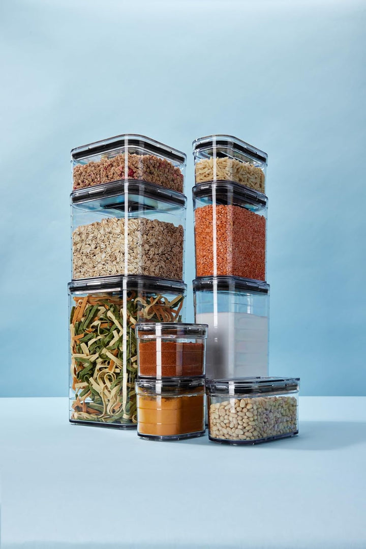 Sallys Vorratsdose Set - 3er, 4er, 6er oder 12er Set Organizer Küche Vorratsdosen mit Deckel luftdic