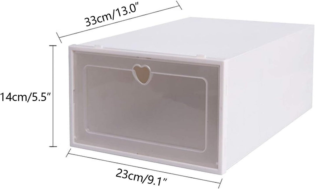 Grosses 20er Pack Schuhkarton Klare Schuhaufbewahrungsboxen Plastik Stapelbar Platzsparend Faltbar S