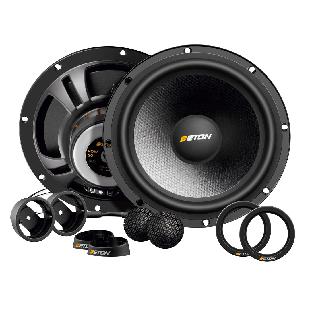 ETON POW 20+ – 20 cm / 8 Zoll 2-Wege Komponenten System, Auto Lautsprecher Made in Germany, 120 Watt