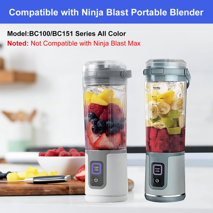 Ersatz-Mixerbecher mit Deckel für Ninja Blast Portable Blender BC100 & BC151 Serie: 510.3 g Blender