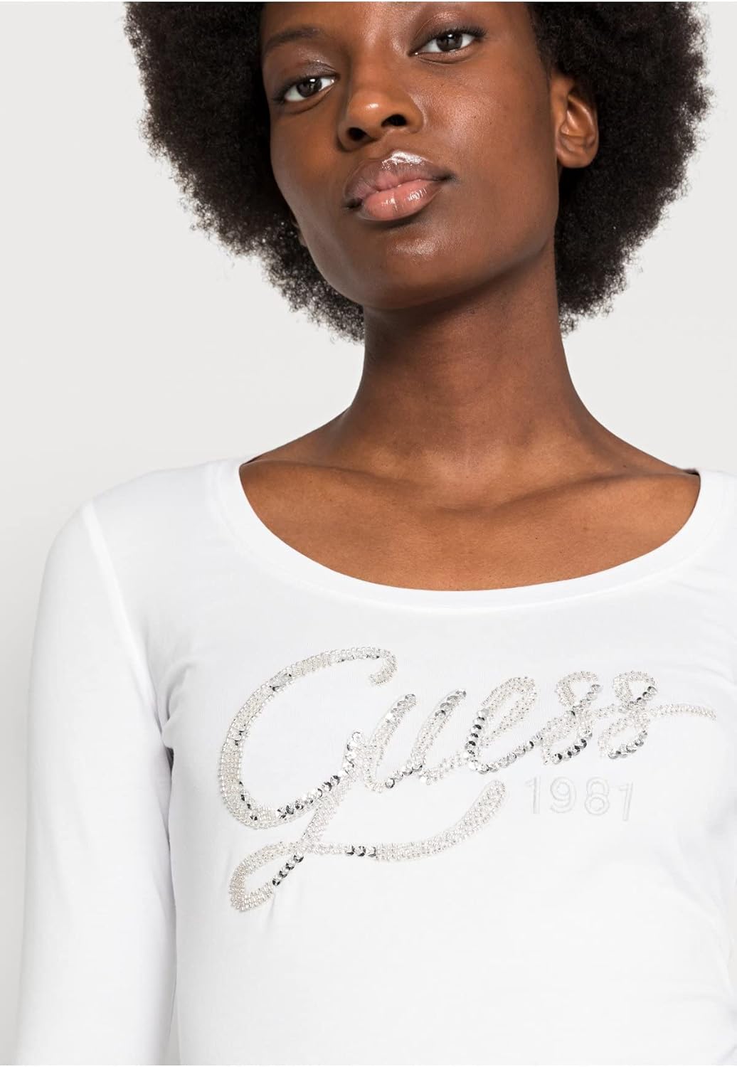 GUESS Damen Shirt Bryanna M G011 Pure White, M G011 Pure White