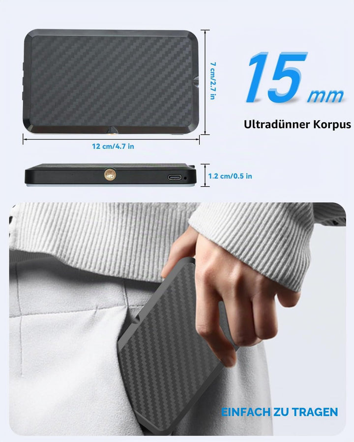 Handy Licht iPhone Selfie Licht: 5000 mAh Wiederaufladbare Telefonfülllichter, Ringlicht für Kamerab