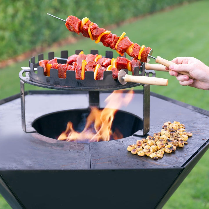 Barbecook Spiesshalter Dynamic Centre, Ring für Spiesse 36 cm - Perfekt für den offenen Holzgrill Ne