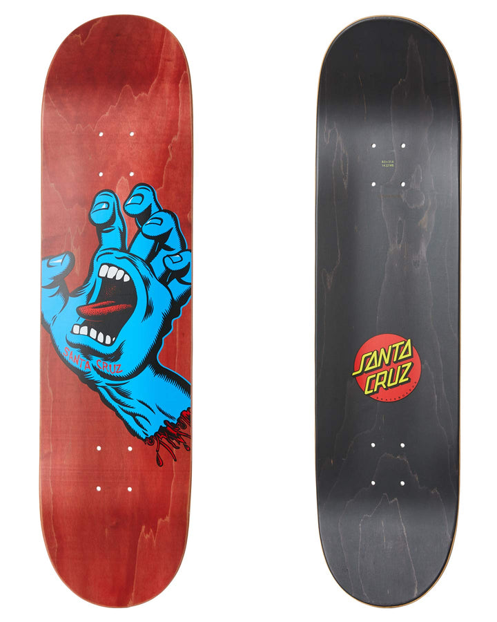 SANTA CRUZ Skateboard-Deck, 20,3 x 80,3 cm, schreiende Hand Mehrfarbig Standard, Mehrfarbig Standard