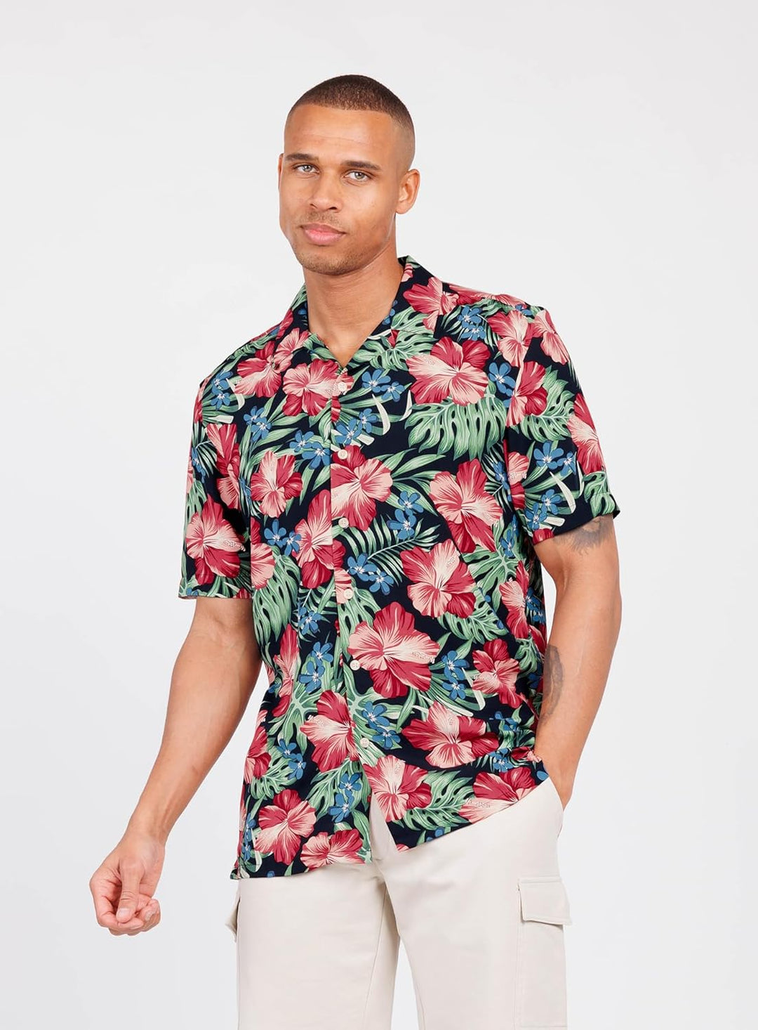 KEY LARGO Herren MSH Curacao Shortsleeve Hemden L Navy (1200), L Navy (1200)