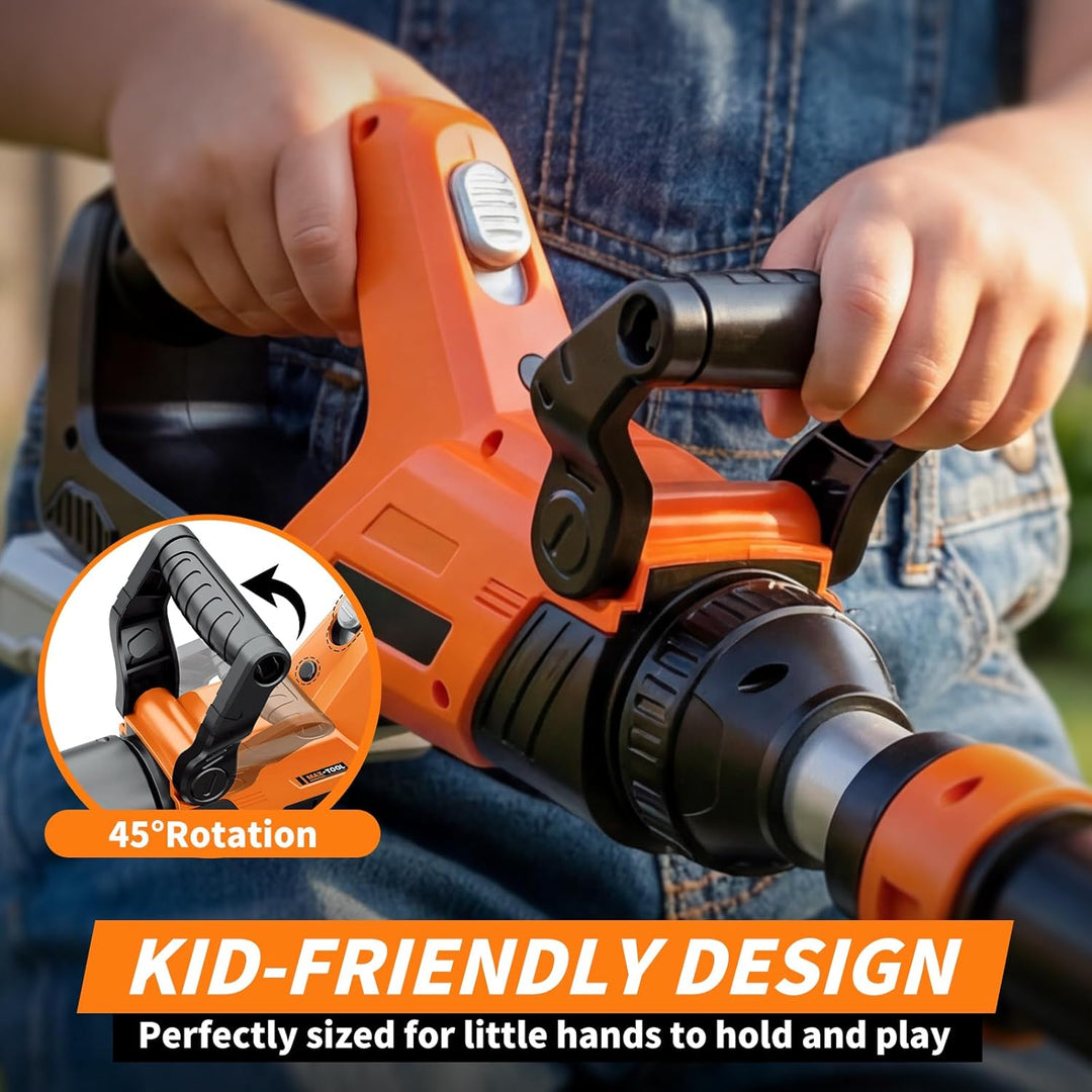 KidBloom Rasenmäher Kinder mit Geräusch & Licht, Kinderwerkzeug Spielzeug für Draussen, Garten Werkz