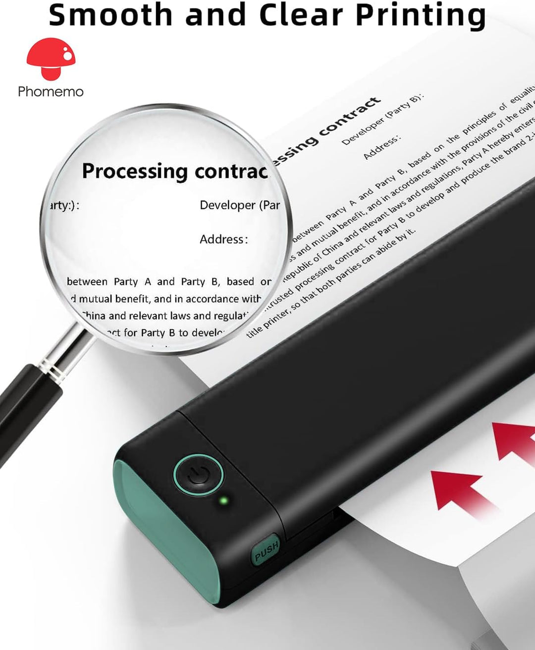 Phomemo M08F Rollen Thermopapier, A4 Thermodrucker-Papierrolle kompatibel mit dem tragbaren Drucker