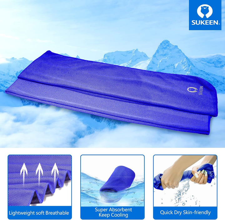 Sukeen Kühltuch Set, kühlendes Handtuch Kühltücher Hals, Handtuch kühlend, Cooling Towel, Kühltücher