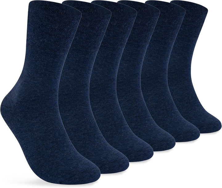 Diabetikersocken ohne Gummi & ohne Naht 97% Baumwolle (6 Paar) Diabetiker Socken mit Komfortbund für