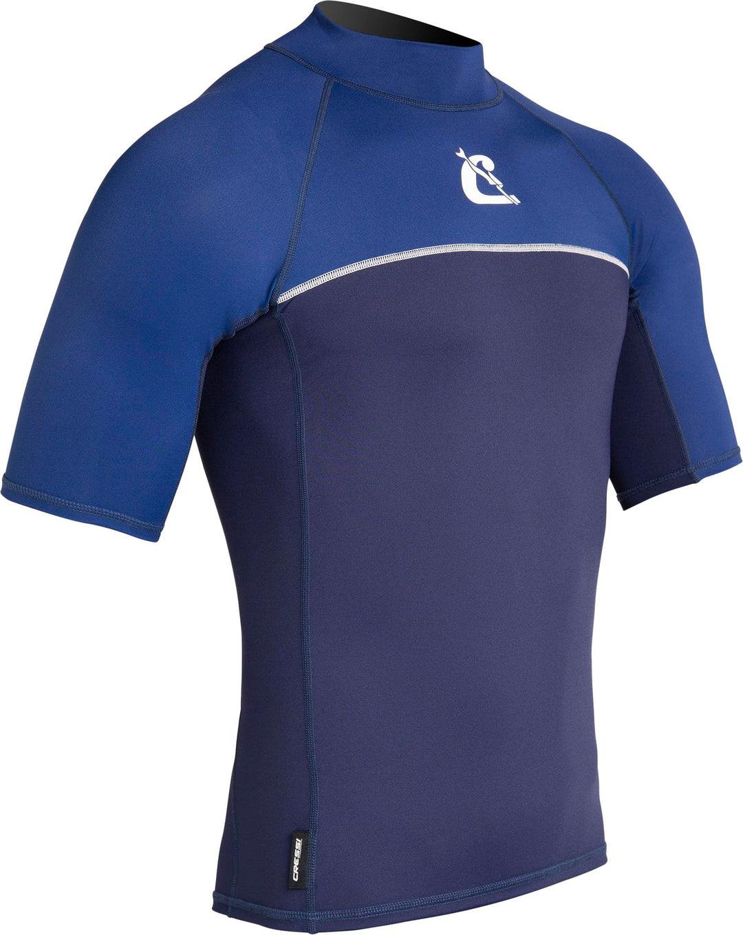Cressi Shield Man Rash Guard Short/Sl Schützender Rashguard für SUP und Wassersport Blau/Royalblau X
