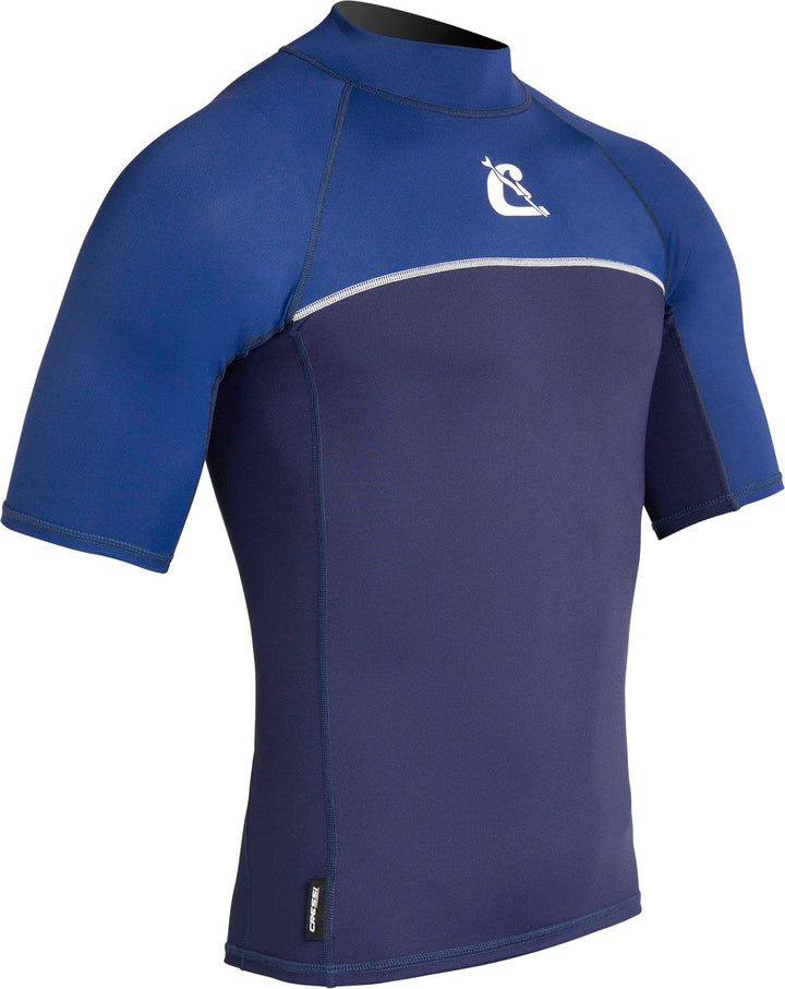 Cressi Shield Man Rash Guard Short/Sl Schützender Rashguard für SUP und Wassersport Blau/Royalblau X