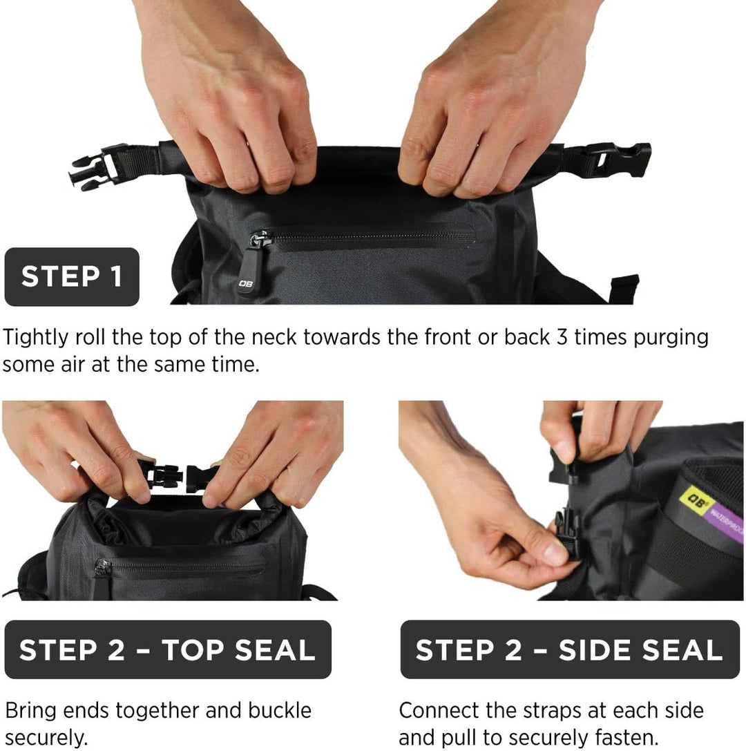 Overboard Wasserdichte Hüft Tasche Schwarz, Schwarz