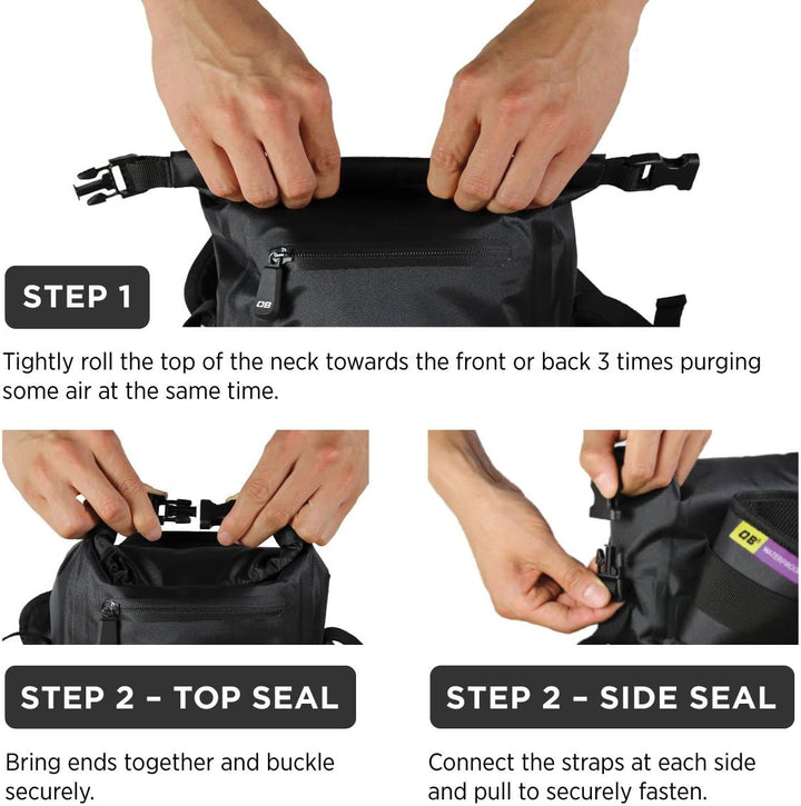 Overboard Wasserdichte Hüft Tasche Schwarz, Schwarz