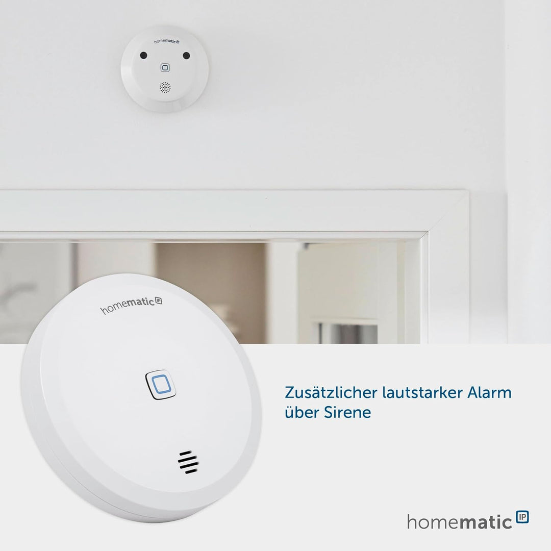 Homematic IP Smart Home 2er-Set Wassersensor, Wassermelder für zuverlässige Alarmierung per Sirene u