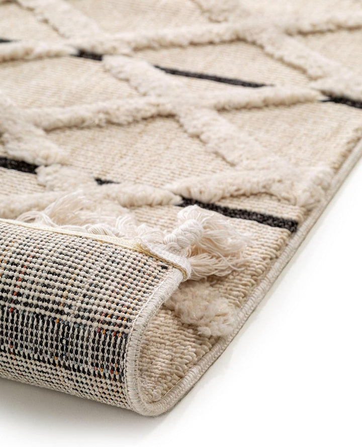 benuta TRENDS Kurzflor Teppich OYO Cream 80x150 cm - Moderner Teppich für Wohnzimmer 80 cm x 150 cm