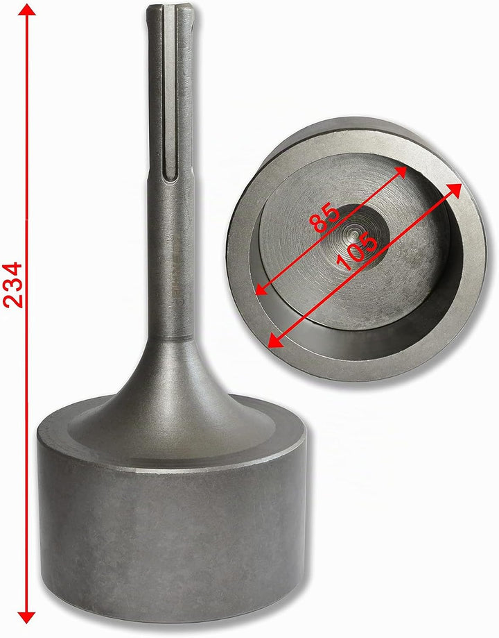 WERHE® Pfostenramme SDS Max 85 mm – Zum schnellen Einrammen von Star Pickets mit Abbruchhammer – Rob