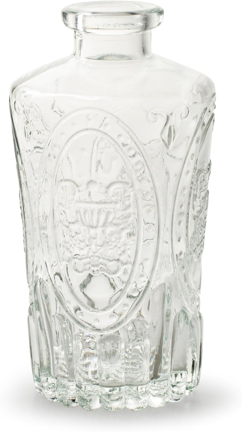12 x Vasen Dana im Vintage-Look mit toller Glasmusterung H 12 cm - Glasvasen - Blumenvase - Tischvas