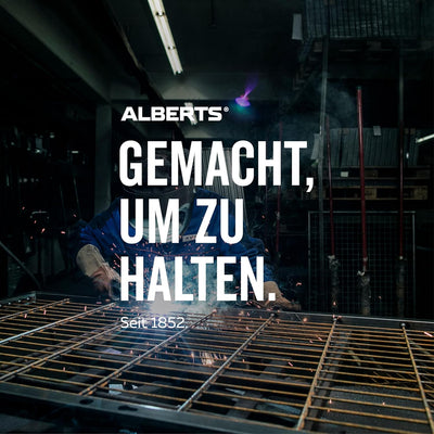 Alberts 213565 Flechtzaun-Einzeltorverschluss | Drücker und Rosette besteht aus Aluminium | galvanis