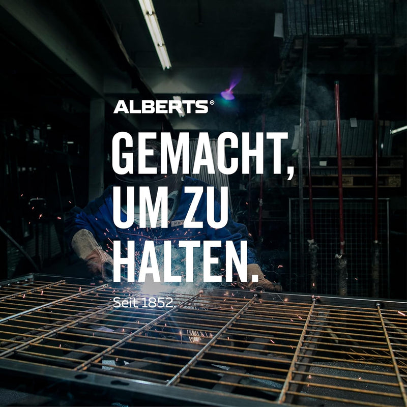 Alberts 213565 Flechtzaun-Einzeltorverschluss | Drücker und Rosette besteht aus Aluminium | galvanis