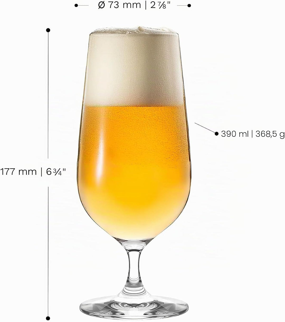 Stölzle Lausitz Biergläser Grand Cuvée / 6er Set Pils Gläser 0,3 Liter/Biertulpe stossfest/Bierglas
