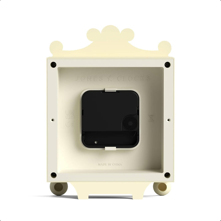 JONES CLOCKS® Parlour Kaminsims Uhr | Klassische Kutschenuhr | Creme | Elegantes quadratisches dekor