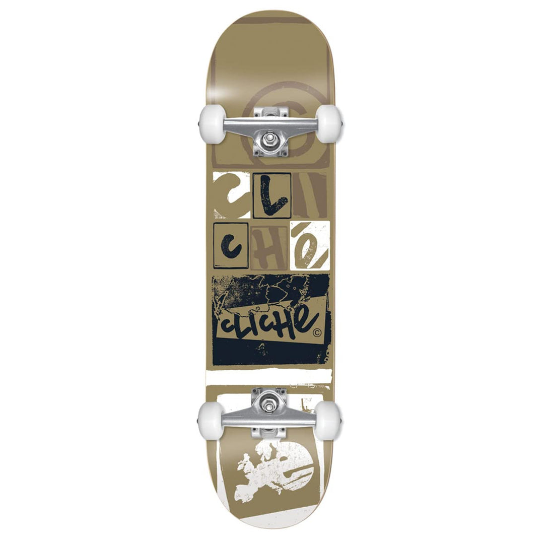 Komplettes Skateboard-Buchstabenpresse, 7,75 x 31,18, Gold