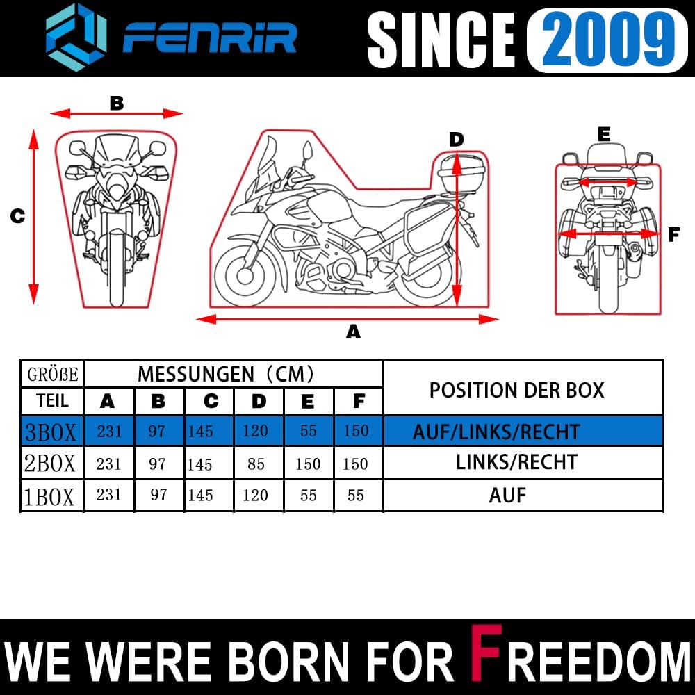 FENRIR 230CM 420D Motorrad abdeckplane motorradabdeckungen motorradabdeckung Outdoor wasserdicht mot